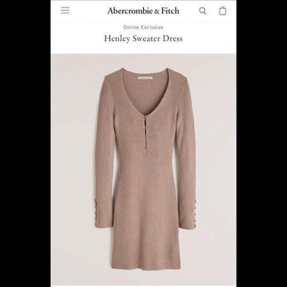 ✨Abercrombie Henley Sweater Dress✨ - Picture 2 of 5